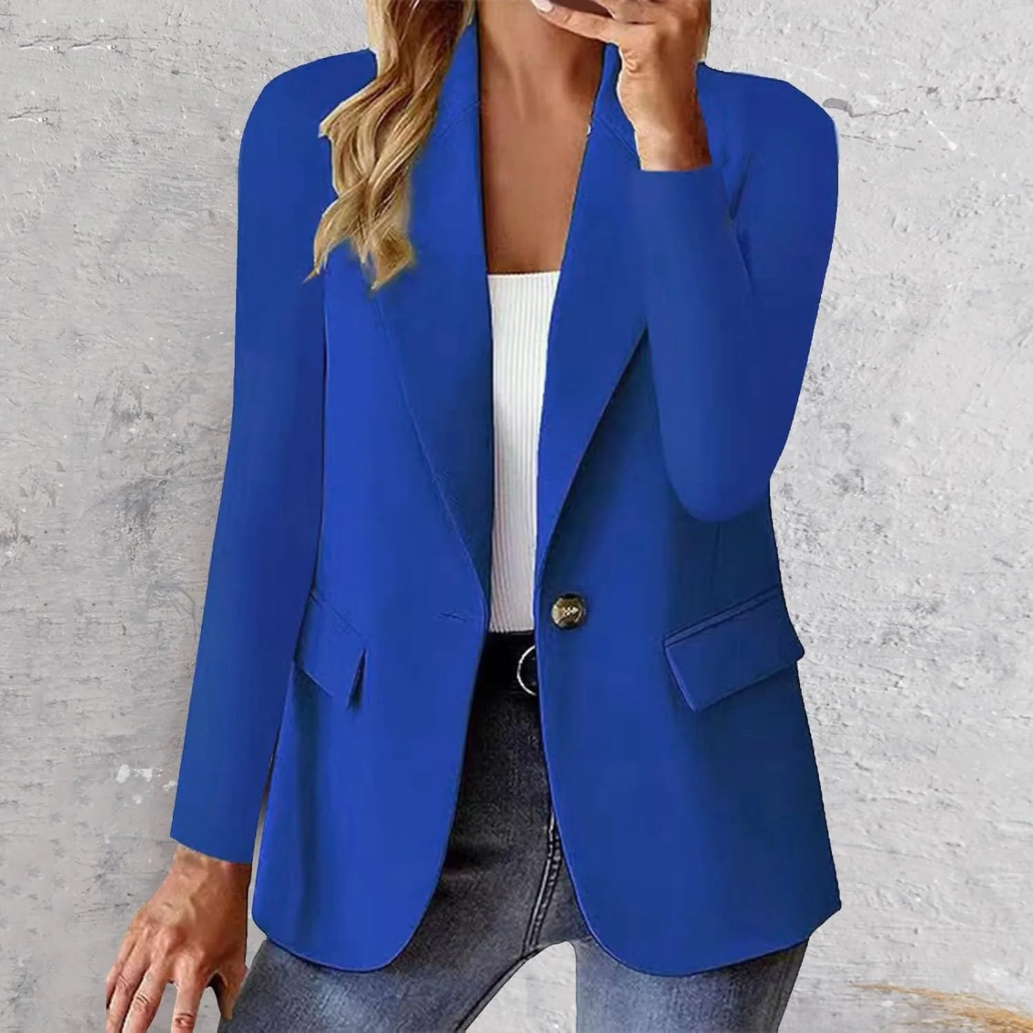 Blazers for Women 2025 Summer Lightweight Business Casual Open Front Long Sleeve Suit Jackets Slim Fit Jackets