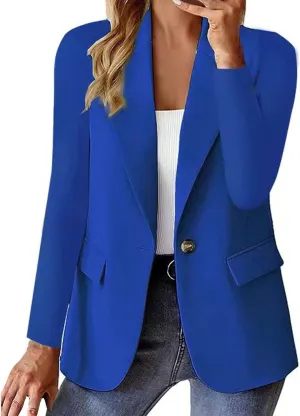 Blazers for Women 2025 Summer Lightweight Business Casual Open Front Long Sleeve Suit Jackets Slim Fit Jackets