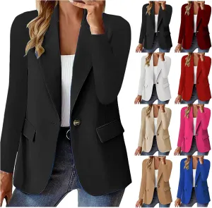 Blazers for Women 2025 Summer Lightweight Business Casual Open Front Long Sleeve Suit Jackets Slim Fit Jackets