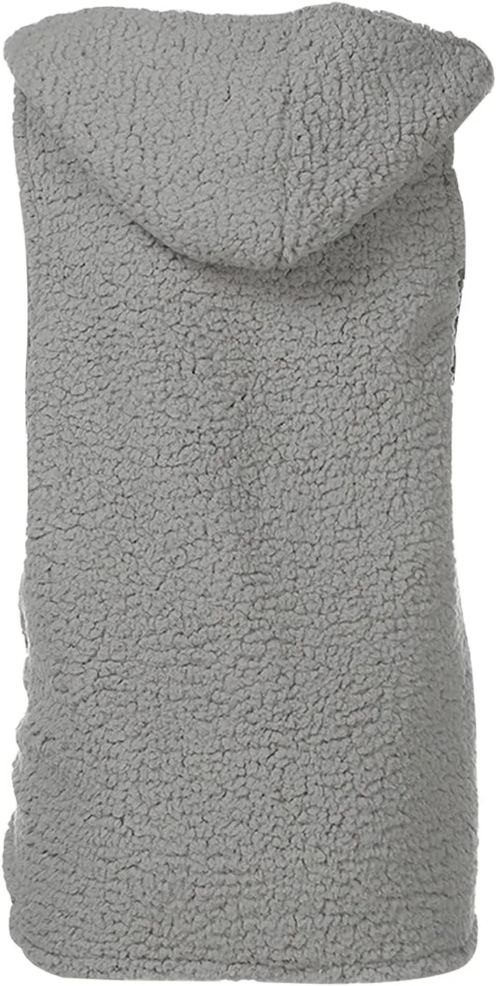 Cardigan for Women Fuzzy Fleece Hooded Sherpa Jackets Open Front Sleeveless Sweater Vest Warm Quilted Coat Pockets