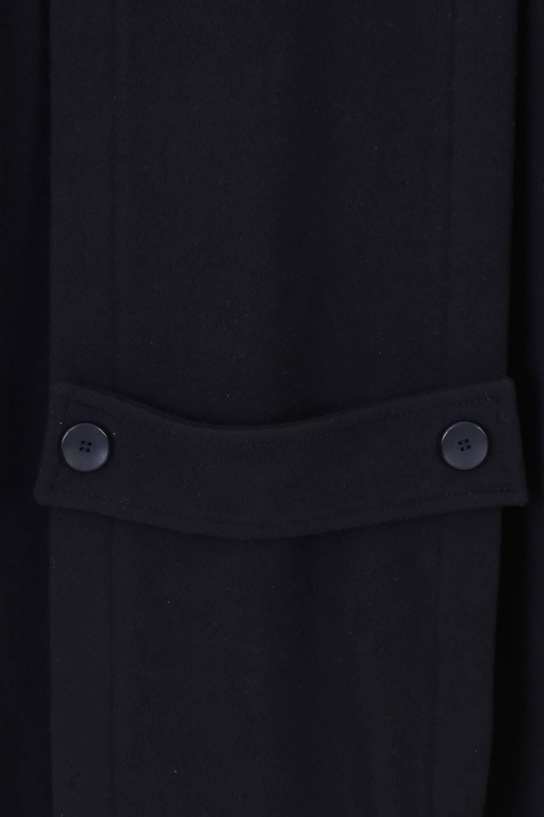 Creation Geissler Woman 42 Coat Wool Navy Breasted Bottoms Winter Vintage