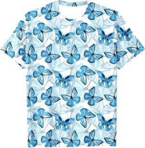 Girls Cute Graphic Tees Preppy Clothes for Teen Girls 2025 Summer Round Neck Short Sleeved Tops 2-14 Y