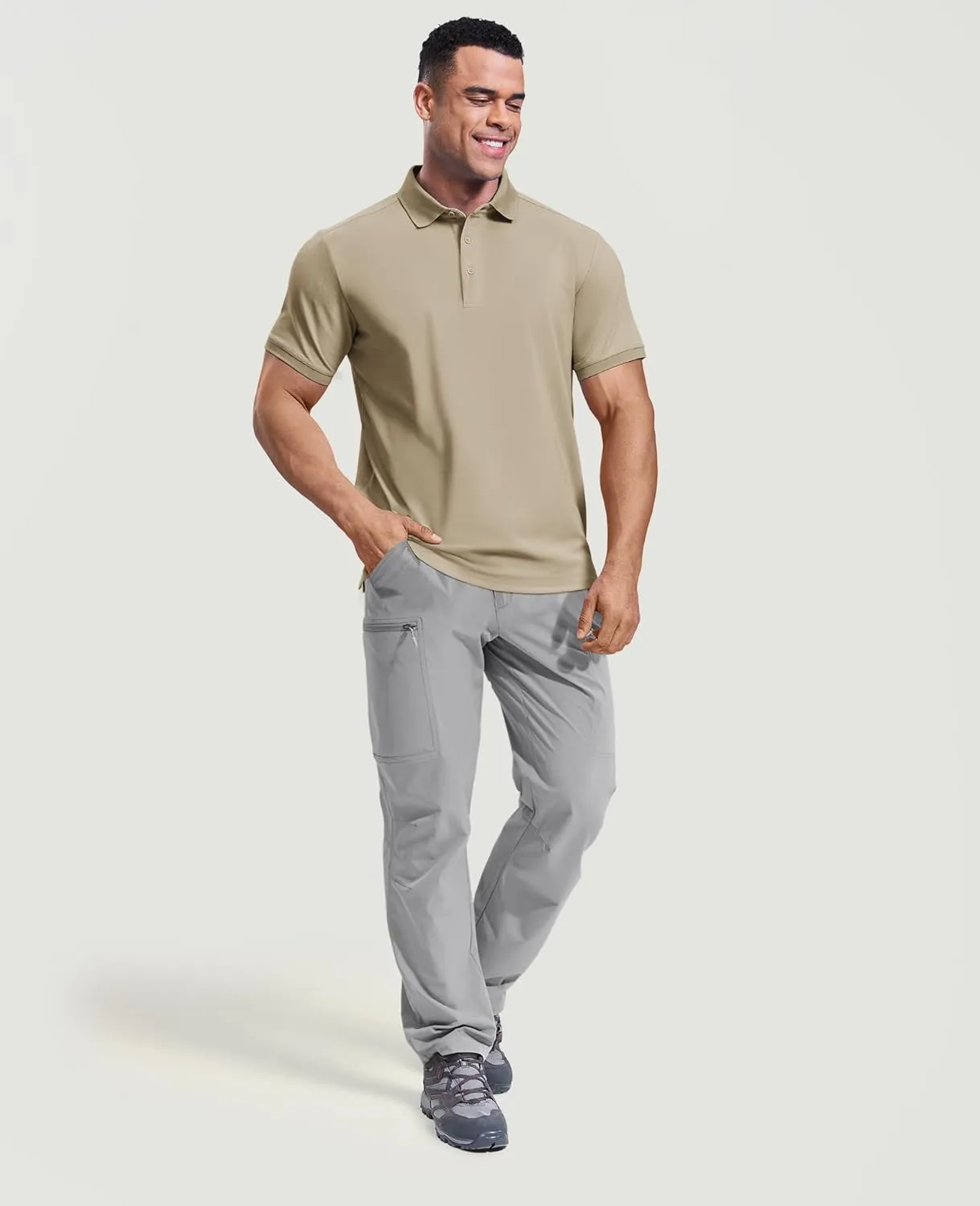 Haimont Mens Polo Shirts Dry Fit Performance Collared Shirts Short Sleeve Casual Moisture Wicking Shirts