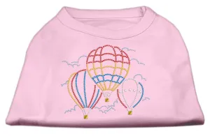 Hot Air Balloon Rhinestone Shirts Light Pink XL (16