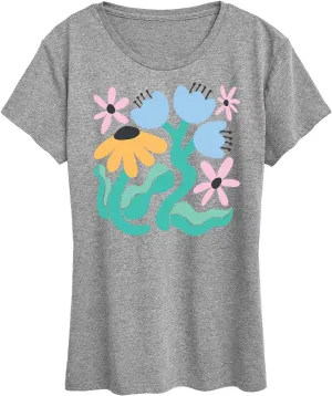 Instant Message - Spring - Abstract Flowers - Women's Short Sleeve Graphic T-Shirt