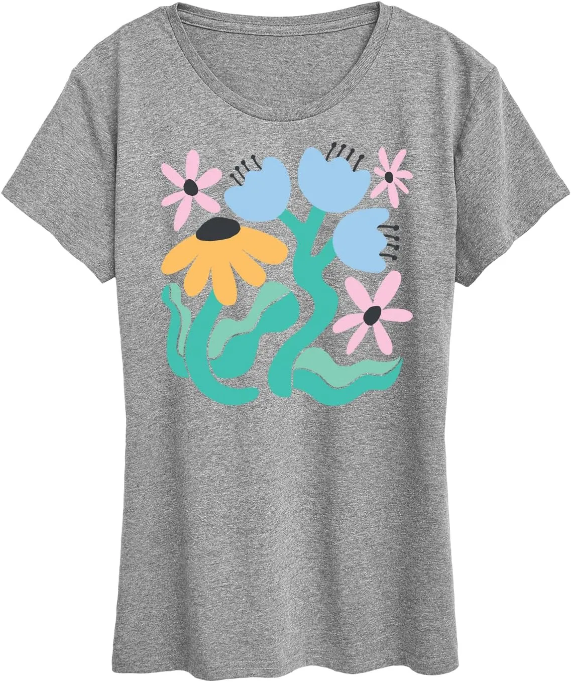Instant Message - Spring - Abstract Flowers - Women's Short Sleeve Graphic T-Shirt