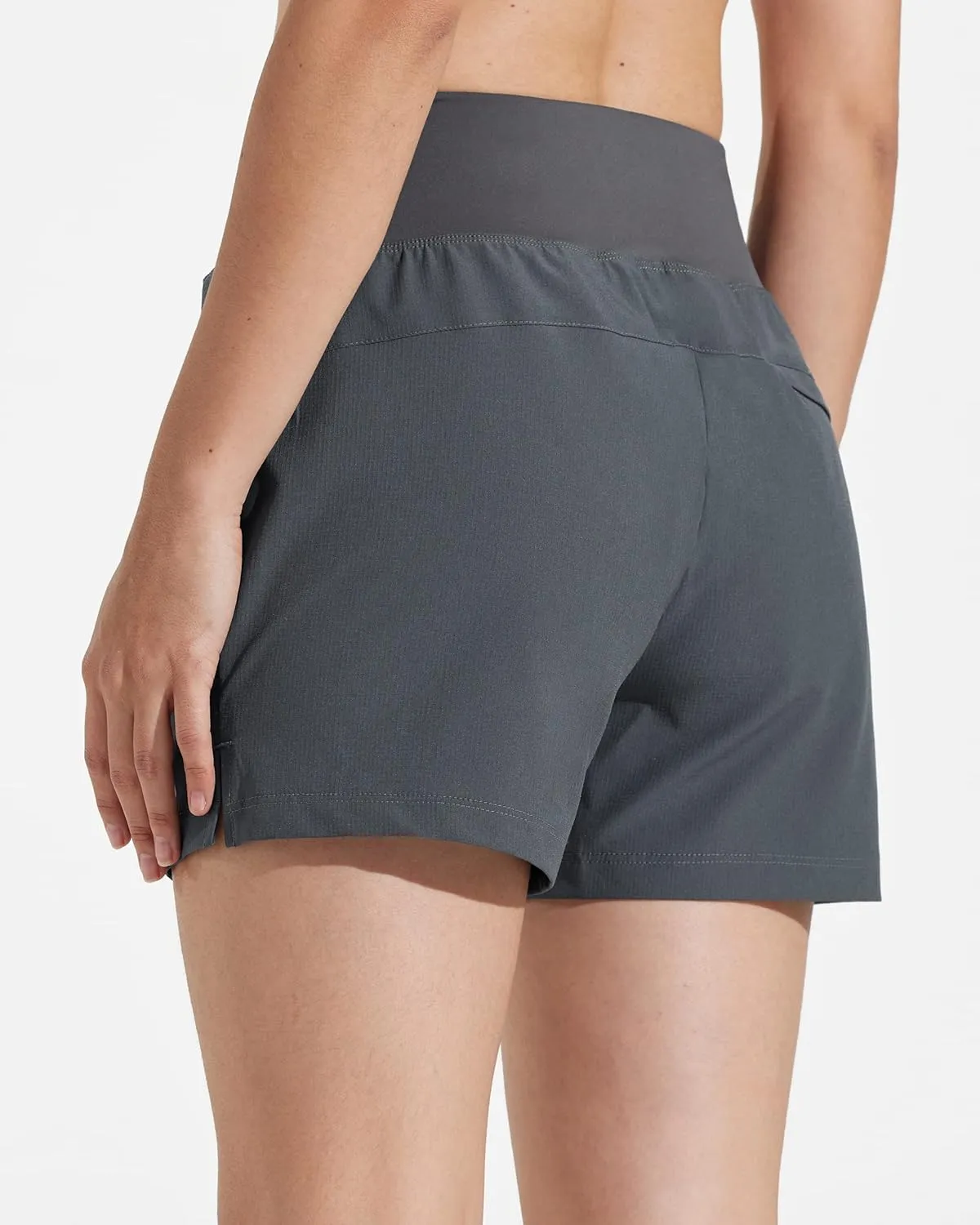 Libin Women's 4" 7" High Waist Athletic Shorts Quick Dry Lightweight Workout Shorts Casual Golf Shorts with Zipper Pockets