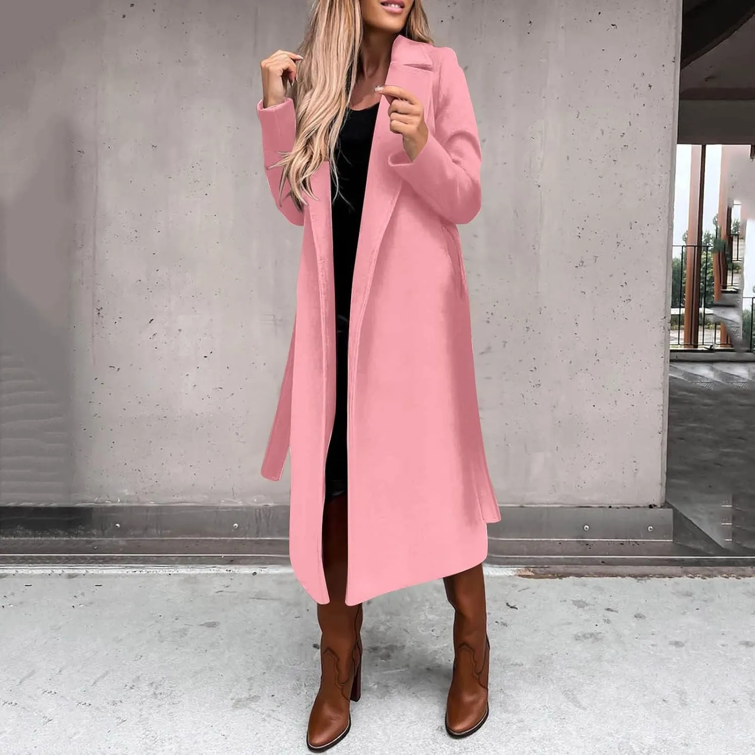 Lightweight Trench Coat Women Jacket Loose Fitting Warm Winter Outwear Fashion Lapel Jacket Coats Short Trench Coat