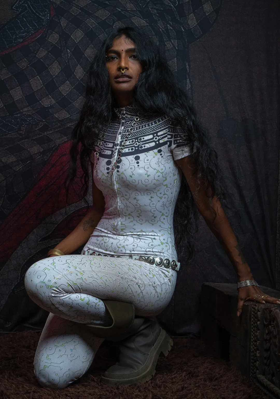 Long Bodysuit  / Sportswear - TRIBALSEA IKARO Cream