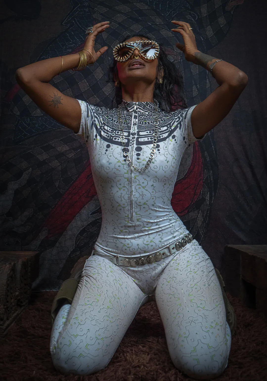 Long Bodysuit  / Sportswear - TRIBALSEA IKARO Cream