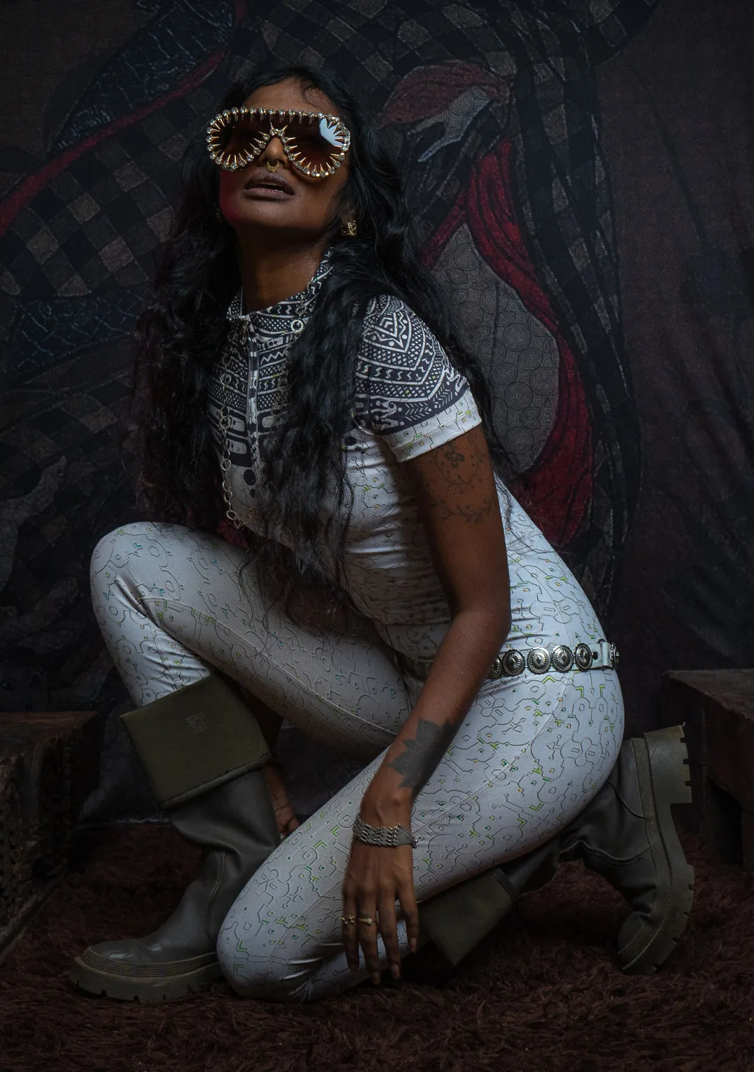 Long Bodysuit  / Sportswear - TRIBALSEA IKARO Cream