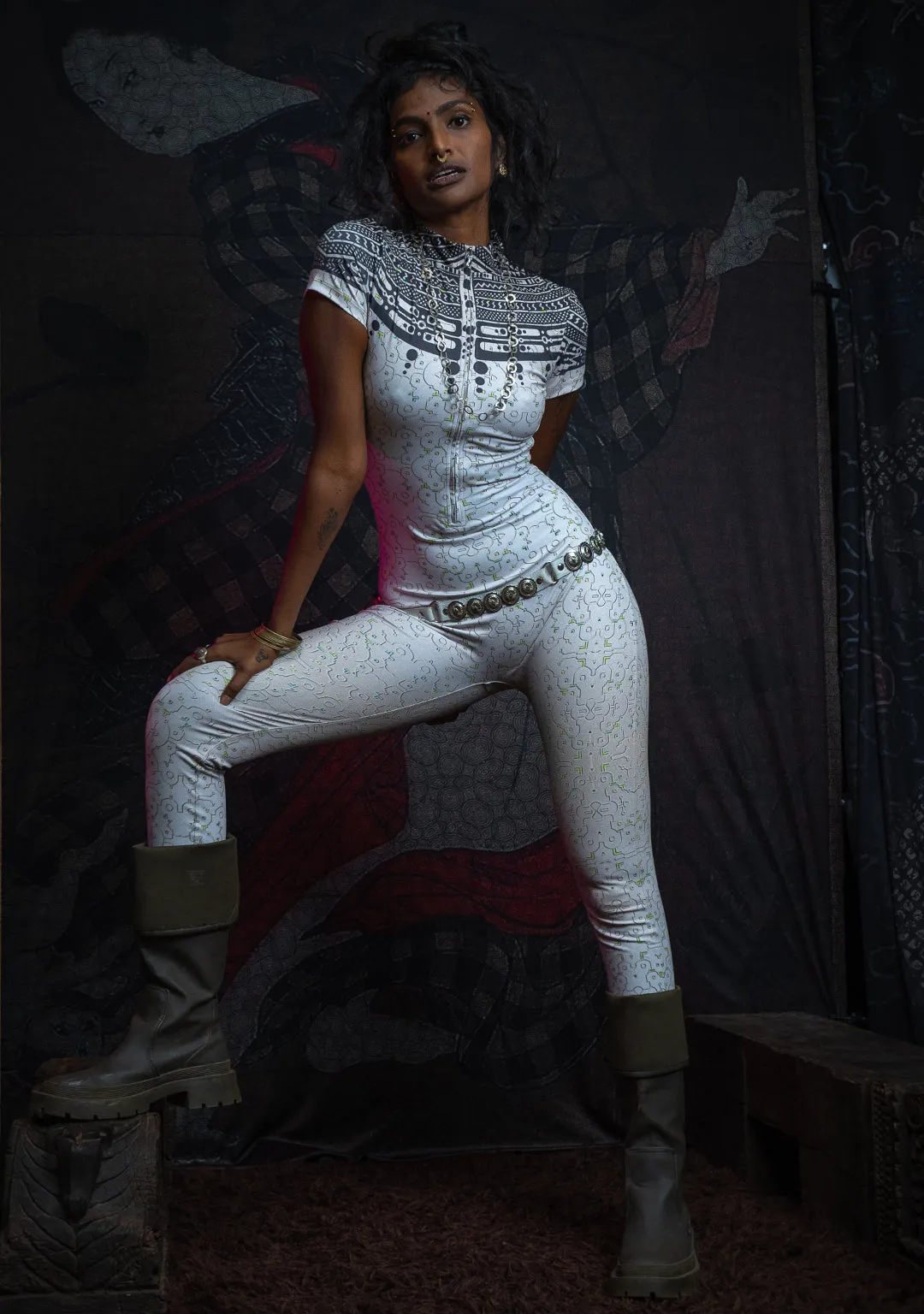 Long Bodysuit  / Sportswear - TRIBALSEA IKARO Cream