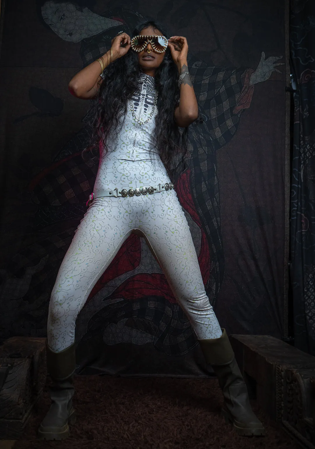 Long Bodysuit  / Sportswear - TRIBALSEA IKARO Cream