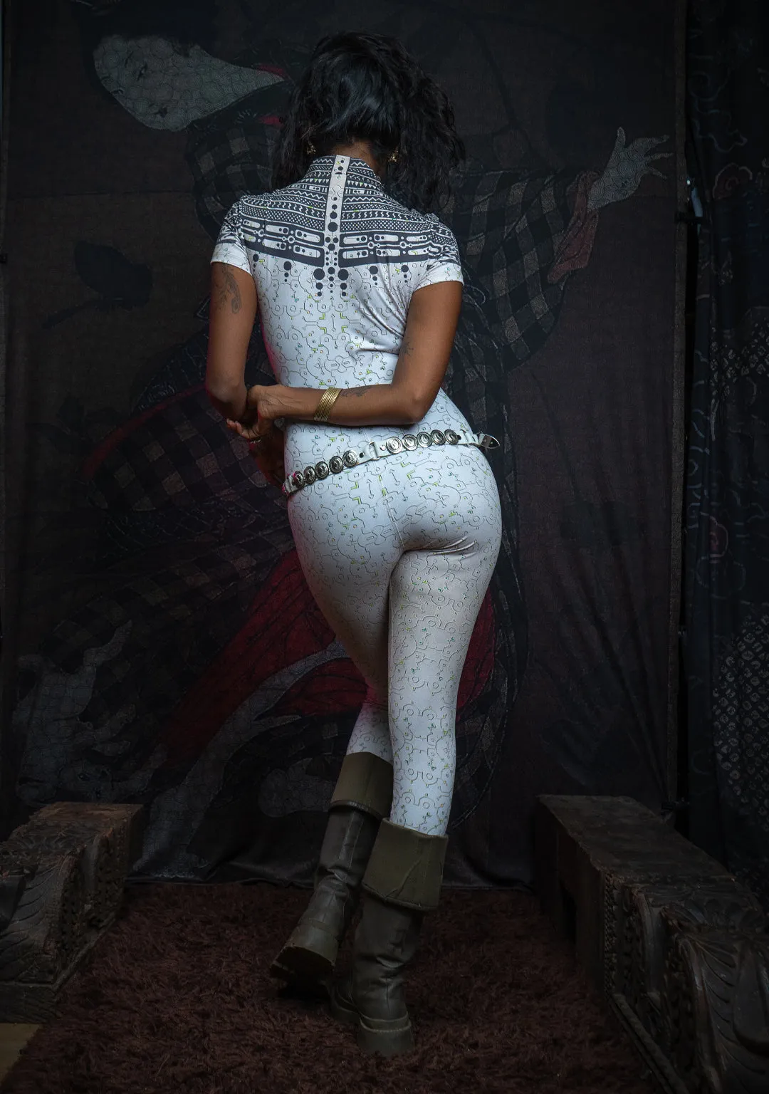 Long Bodysuit  / Sportswear - TRIBALSEA IKARO Cream