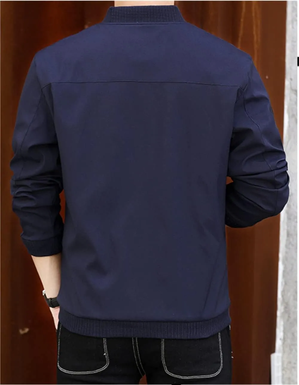 Men's Fall Casual Slim Fit Bomber Jacket Windbreaker Lightweight Softshell Flight Jacket Varsity Coat Outwear