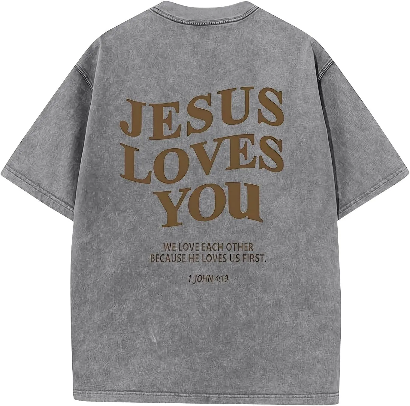 Men's Oversized T Shirts Heavy Cotton Vintage Washed Distressed Letter Graphic Tees Casual Loose Fit Summer Tops