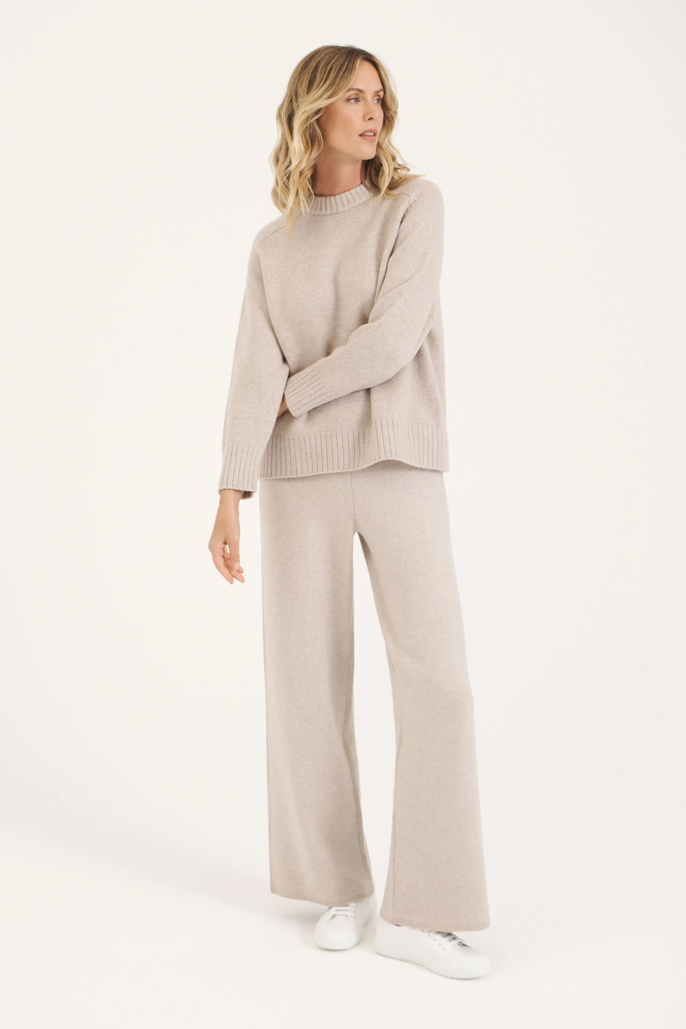 Oatmeal Aspen Crew Neck Jumper