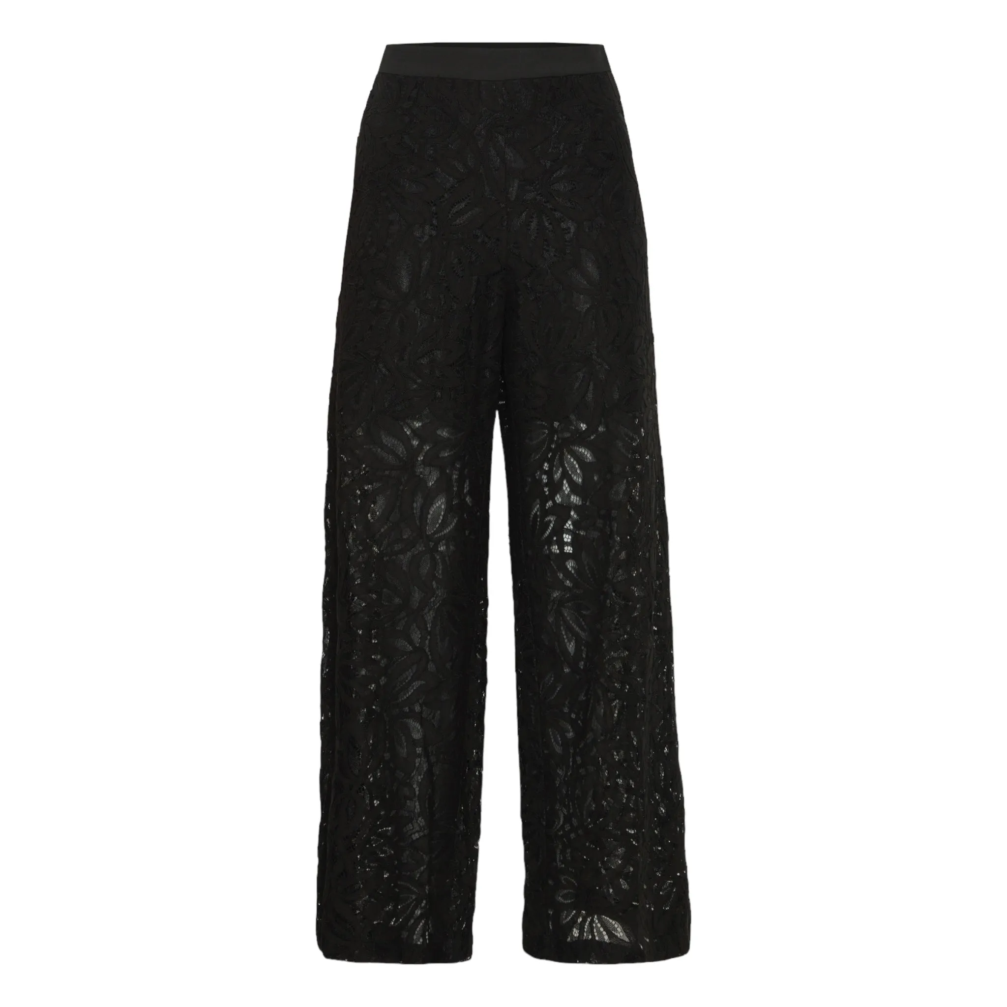 Pulz Dandy Wide Leg Trousers Black Beauty