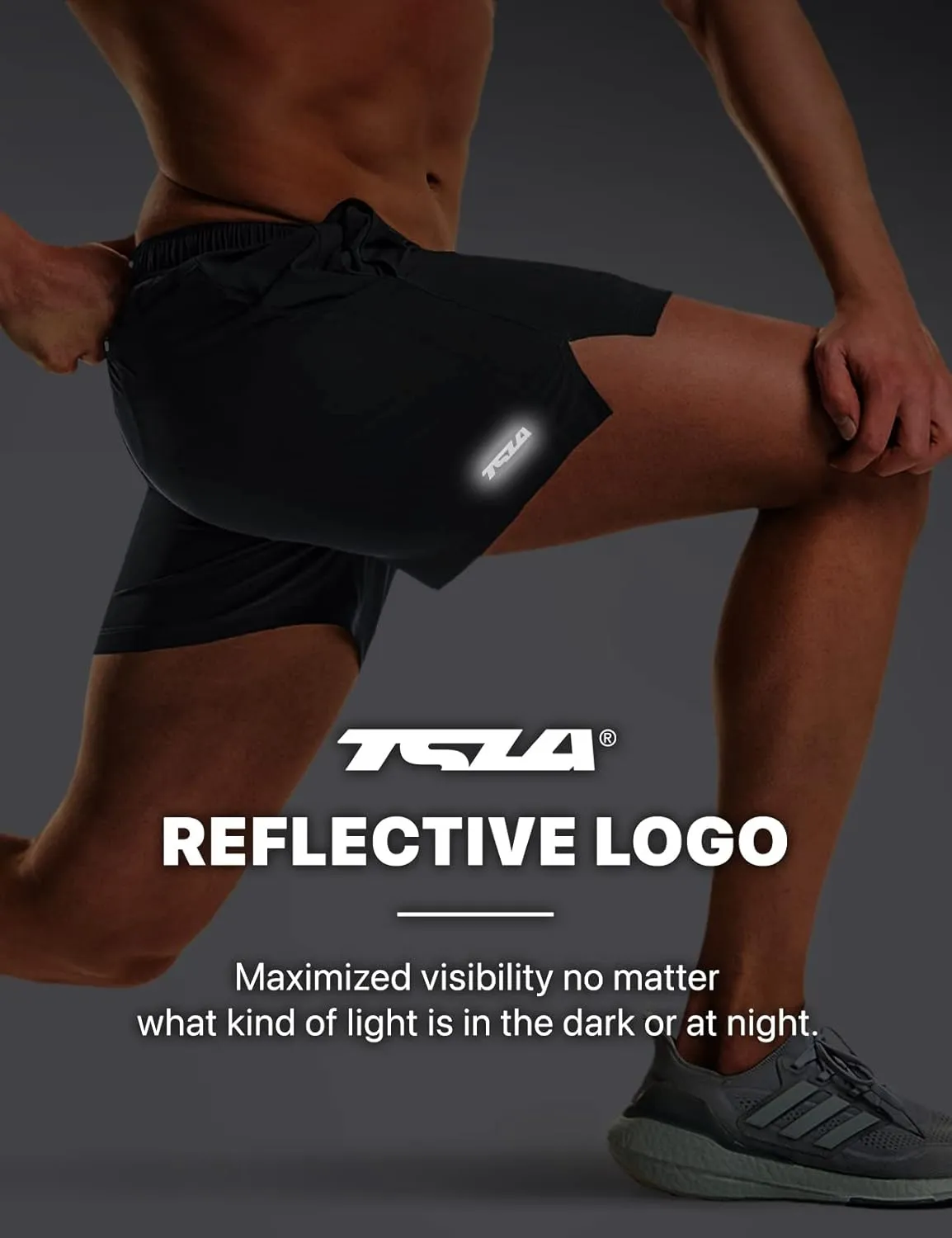 TSLA Men's Active Running Shorts, Training Exercise Workout Shorts, Quick Dry Gym Athletic Performance Shorts with Pockets