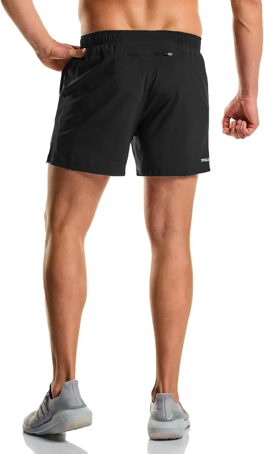 TSLA Men's Active Running Shorts, Training Exercise Workout Shorts, Quick Dry Gym Athletic Performance Shorts with Pockets