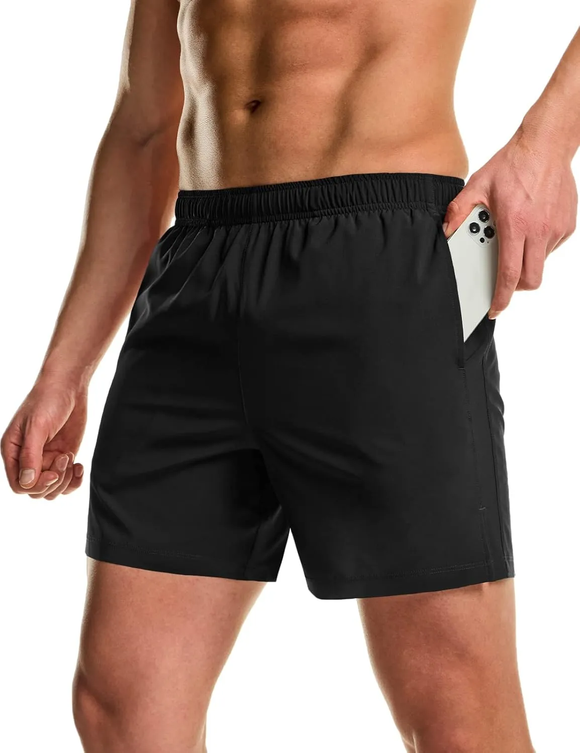 TSLA Men's Active Running Shorts, Training Exercise Workout Shorts, Quick Dry Gym Athletic Performance Shorts with Pockets
