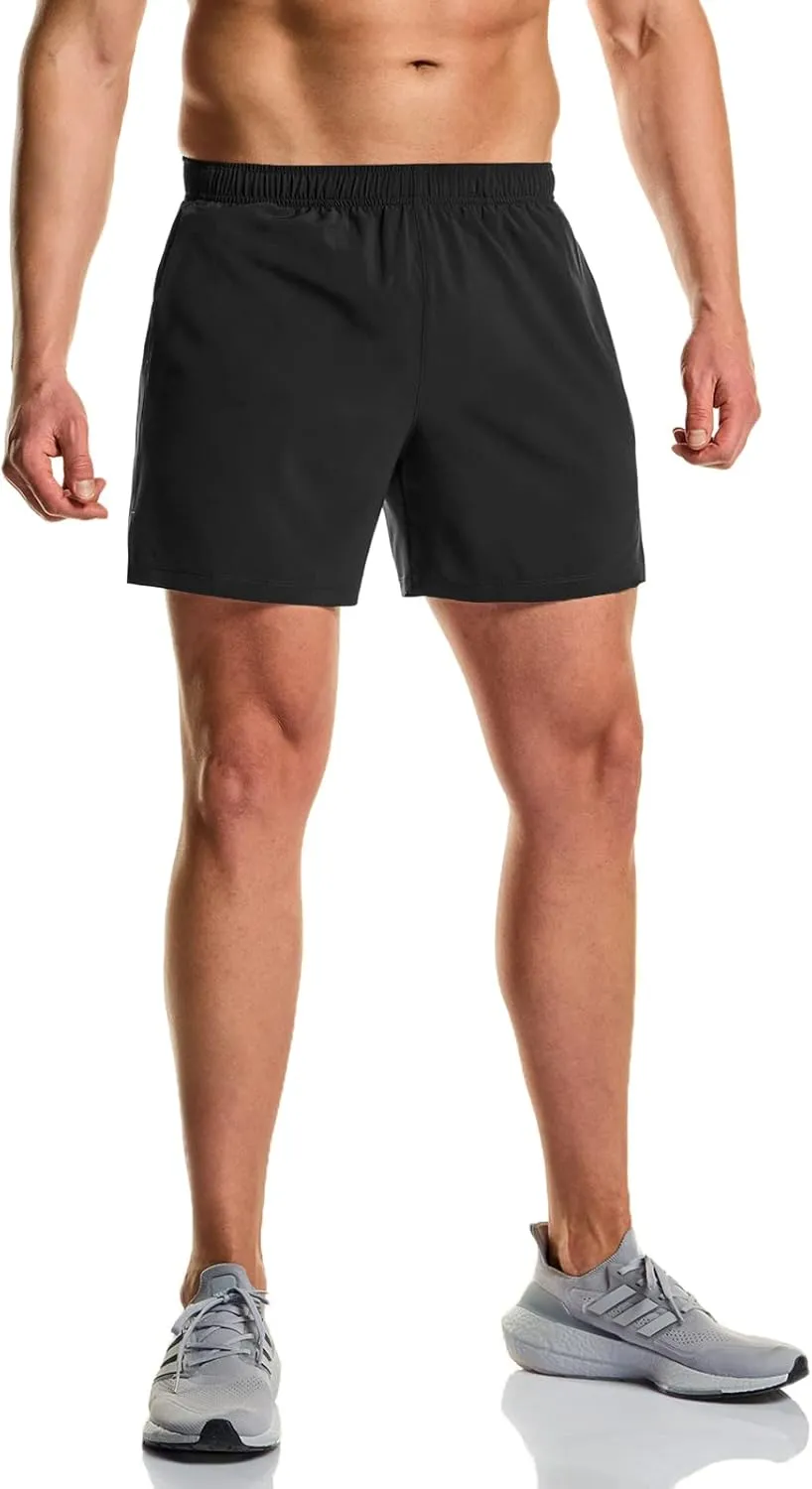 TSLA Men's Active Running Shorts, Training Exercise Workout Shorts, Quick Dry Gym Athletic Performance Shorts with Pockets