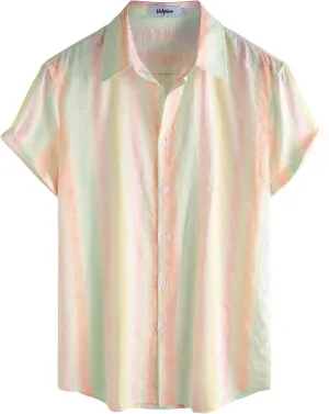 VATPAVE Mens Casual Hawaiian Floral Shirts Short Sleeve Button Down Tropical Shirts Beach Summer Shirts