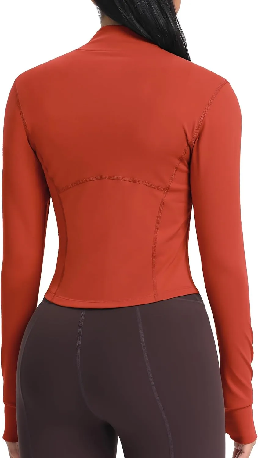 Women BBL Jacket Full Zip UP Workout Athletic Cropped Jacket wIth Thumb Holes Running Yoga Sportswear