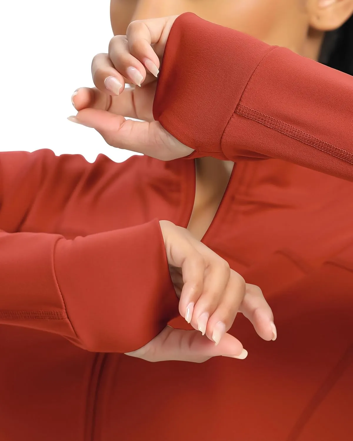 Women BBL Jacket Full Zip UP Workout Athletic Cropped Jacket wIth Thumb Holes Running Yoga Sportswear