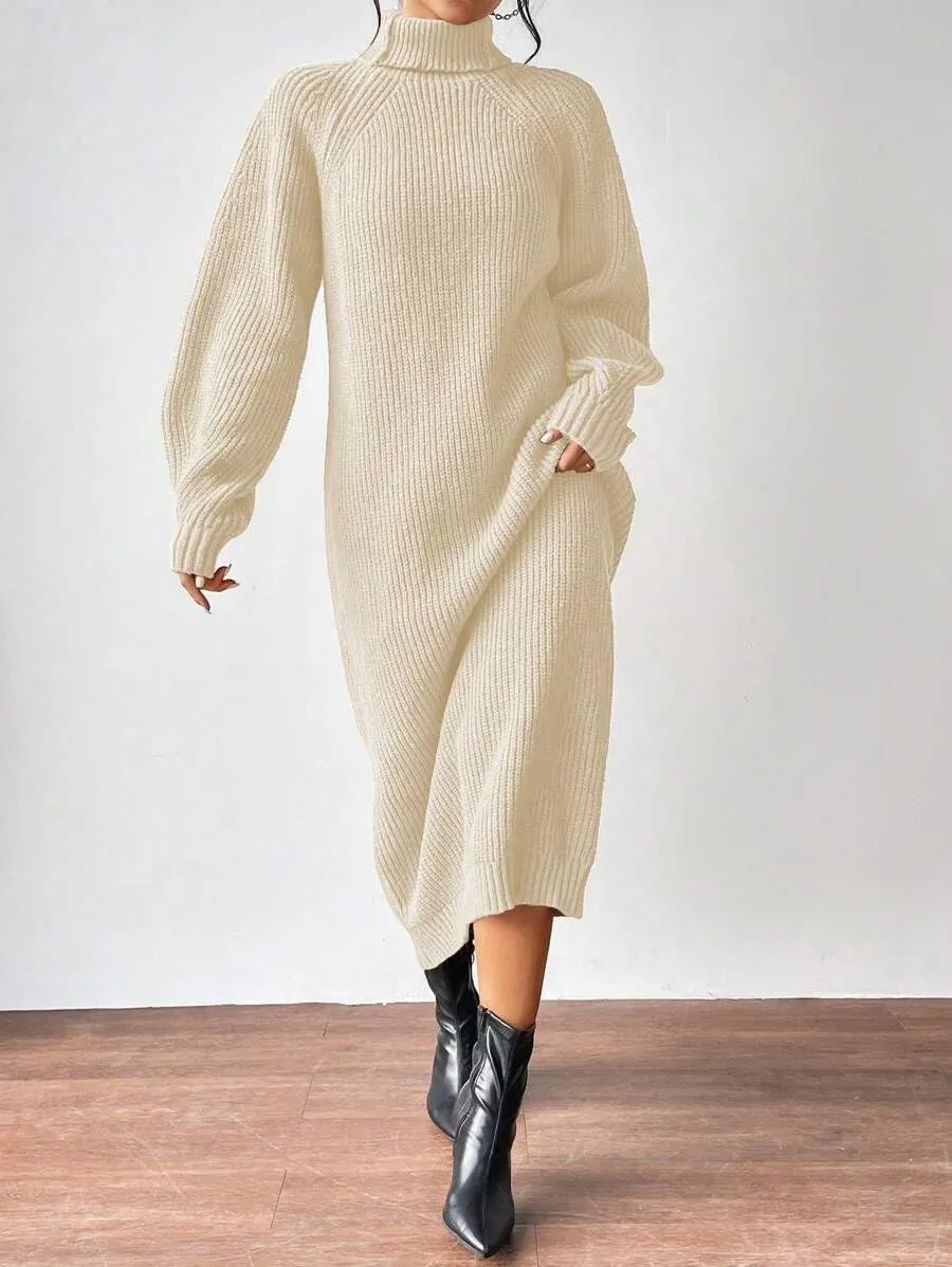 Women's Winter Sweater Oversized Long Sleeve Knitwear Dress