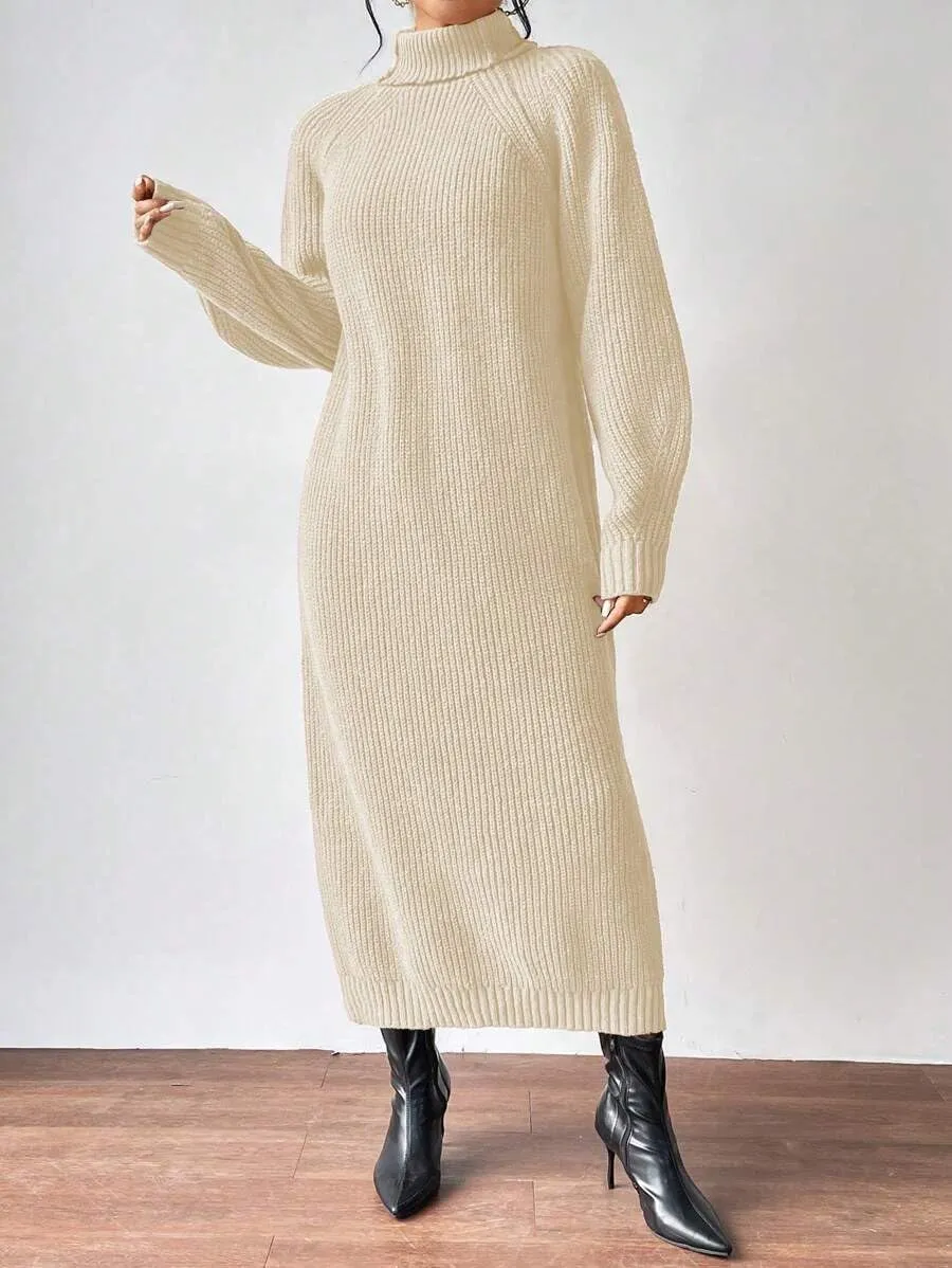 Women's Winter Sweater Oversized Long Sleeve Knitwear Dress