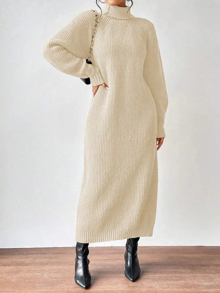 Women's Winter Sweater Oversized Long Sleeve Knitwear Dress