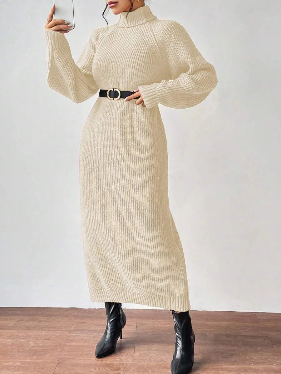 Women's Winter Sweater Oversized Long Sleeve Knitwear Dress