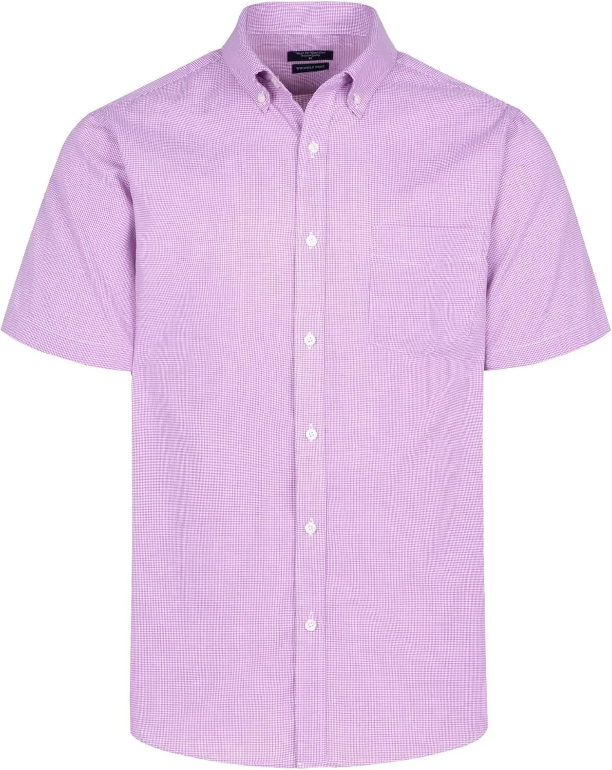 Year In Year Out Wrinkle Free Dress Shirts for Men Regular Fit Short Sleeve Button Down Shirts Business Casual Shirts