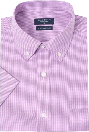 Year In Year Out Wrinkle Free Dress Shirts for Men Regular Fit Short Sleeve Button Down Shirts Business Casual Shirts