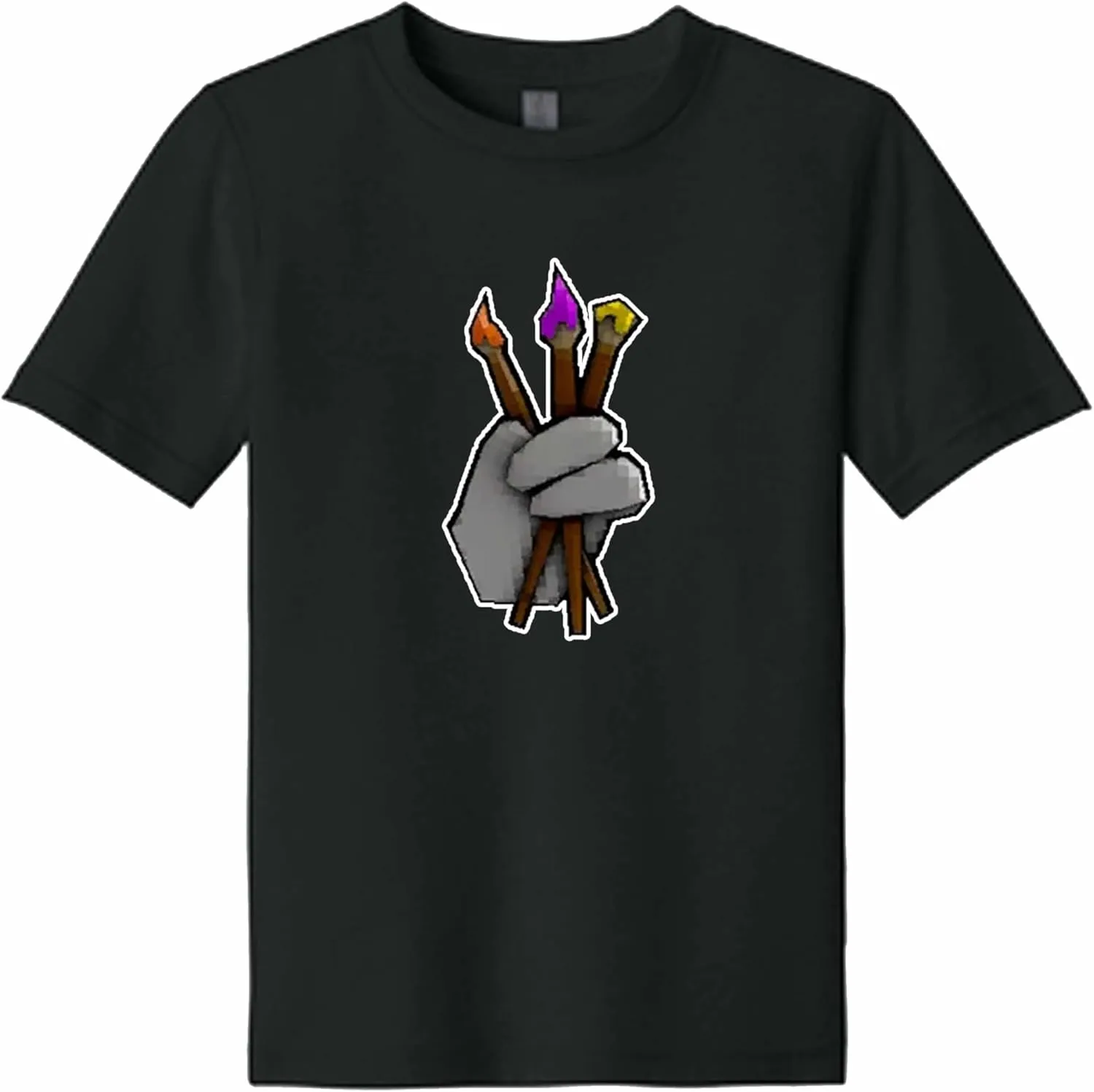 Youth Gorilla Illustrator Finger Painter T-Shirt